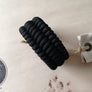 Adjustable EDC Bracelet: Full Weave, Graphite Black Shackle